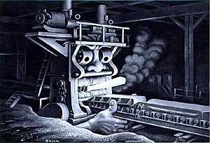 Boris Artzybasheff - steel mill