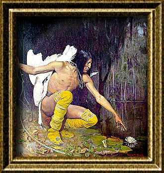 George de Forest Brush - The Indian and the Lily