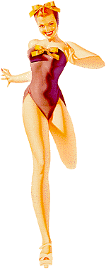 George Petty - Girl in bathing suit running