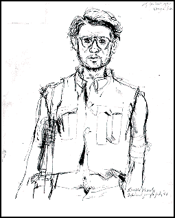 Ronald Searle - self-portrait in Burma