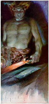 Jose Segrelles - 'Siegfried': The Hero Forges Anew the Broken Sword 