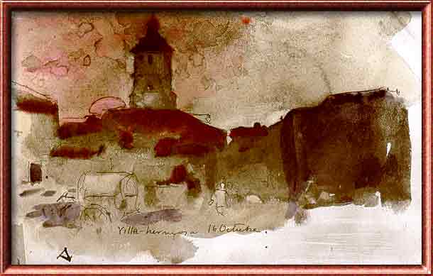 Daniel Vierge - 1890's watercolor