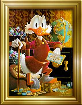 Barks - Scrooge McDuck painting