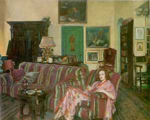 James Montgomery Flagg - studio oil painting