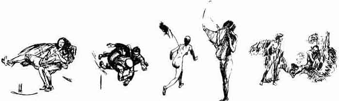Harold von Schmidt - preparatory sketches