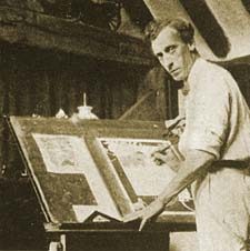 Lawson Wood photograph from The Art of the Illustrator