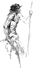 Roy G. Krenkel - sketch with spear