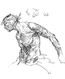 Roy G. Krenkel - torso sketch
