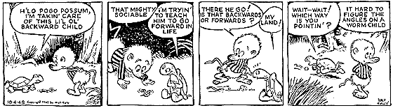 Walt Kelly - First Pogo newspaper strip