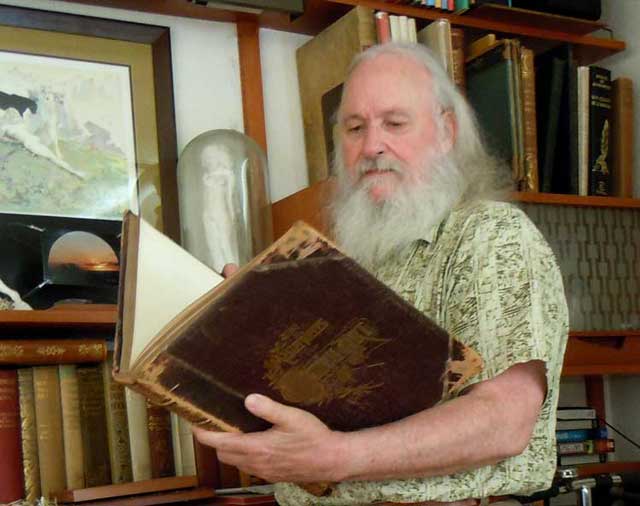 Jim Vadeboncoeur, Jr. at home researching content for an issue of The Vadeboncoeur Collection of ImageS.